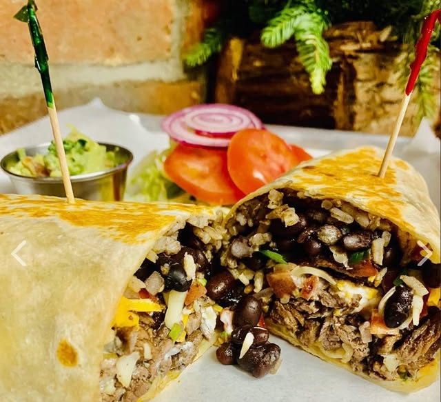 Burrito cut open