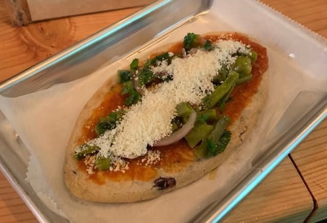 Tlacoyo with toppings