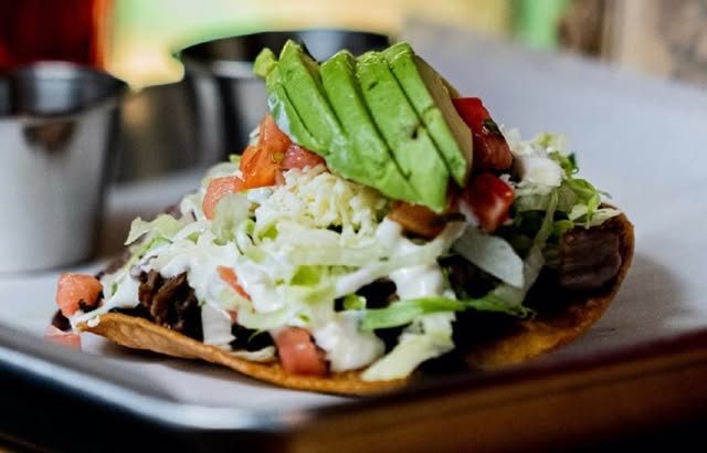 Tostada with avocado